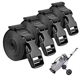 Golf Trolley Cart Bag Straps Webbing Fastener Belt Repalcement & Quick Release Buckle Sleeping Bag Strap - Adjustable & Durable Luggage Bag Straps Christmas Tree Straps for Storage 4 Pcs