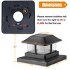Dynaming Solar Flame Post Cap Lights Outdoor, Solar Powered Fence