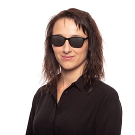 Grid Glasses 425-ASG Black Acetate Frame Full Grid