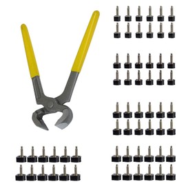 YEHAM 30 Pairs Women's High Heel Shoes Replacement Tips Pin (5 Different Sizes, 2 Different Pins Diamete) with 6" Heel Pliers for Repairing Shoes
