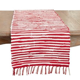 Festive Candy Cane Chindi Table Runner