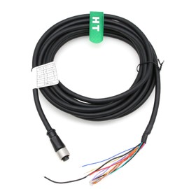 HangTon Power IO Cable M12 12 Pin Female to Open for Cognex in-Sight 7000 9000 2800 DataMan 580, Microscan V430 F430 Vision Camera Sensor CCB-PWRIO 5m