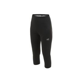 FiCOLY FSPW-2 Sauna Pants, 3/4 Length, Women's, Sweating, Yoga, Leggings, Spats, 3/4 Length, Sports, Sauna Suit, Washable, Large Size, Black