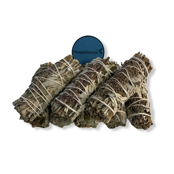 NESSASTORES White Sage + Yerba Santa + Lavender Smudge 4"