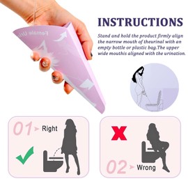 Tsathoggua 30 Pcs Paper Female Urinal Portable - Compact, Hygienic Pee Funnel for Women - Travel, Camping & Outdoor Essentials
