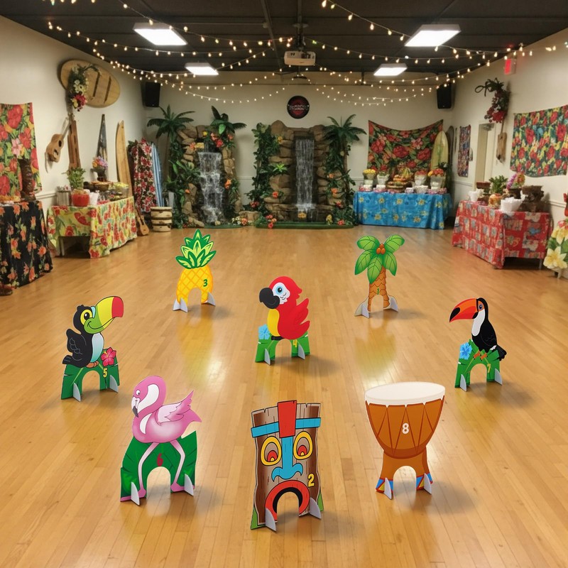 Seenelling Luau Tropical Mini Golf Game 17 Pcs Include 8