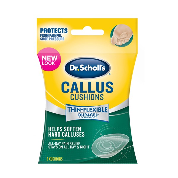 Dr. Scholl's CALLUS CUSHION with Duragel Technology, 5ct // Relieves Callus Pressure and Provides Cushioning Protection against Shoe Pressure and Friction for All-Day Pain Relief