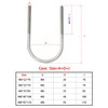 Universal U-Bolt 50 mm (1.97") Inside Width 304 Stainless Steel