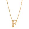 1928 Jewelry Old Fashioned Gold Initial Letter Pendant Necklace for