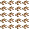 20 PCS Clip-On Nuts,U Shapes Nut Clamps Metal Clips Screw