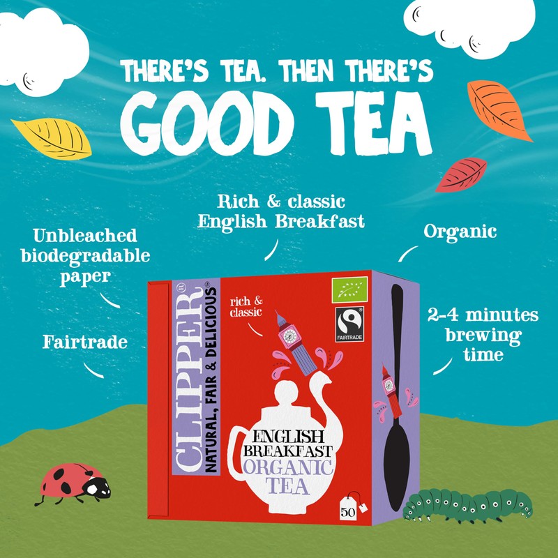 Clipper Organic English Breakfast | Box of 50 Teabags |