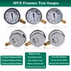 SINOCMP Hydraulic Pressure Test Kit, 3 Pressure Gauges 25Mpa/40Mpa/60Mpa 6