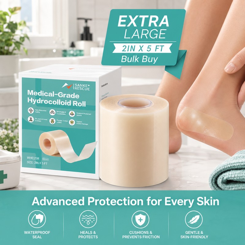 Hydrocolloid Bandage Roll for Minor Wound Care – Cut-to-Size Waterproof