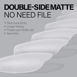 AILLSA Short Coffin Nail Tips - 450 Pcs Upgraded Matte Soft Gel Nail Tips No Filed, Pre-shaped Full Cover Clear Acrylic False Gelly Nail Tips for Soak Off Nail Extensions 15 Sizes