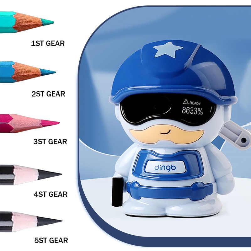 3-Level Adjustable Pencil Sharpener, Manual Sharpener, Desktop Pencil Sharpener, with
