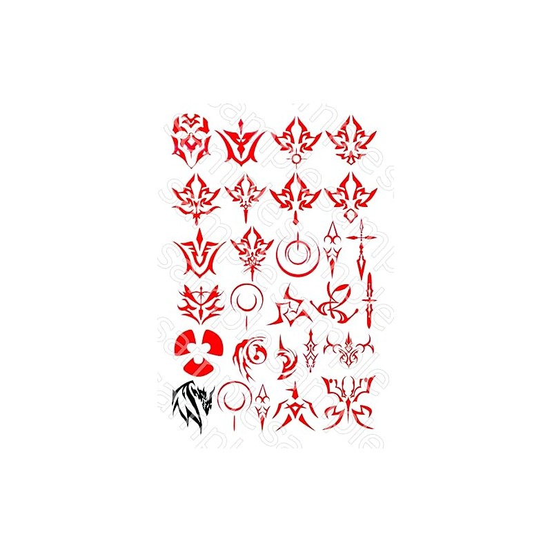 Ryoshu Tattoo Sticker Cosplay Body Paint Fate Grand Order Zero
