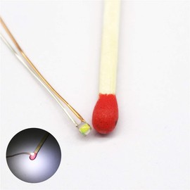 Bowerful 25pcs Pre-soldered Micro Litz Wired Leads White SMD Led 0603 + Muti-Resistor New