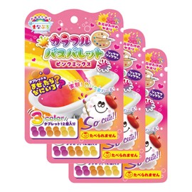 Manaburo MAN-2-2 Bath Salt, Colorful Bath Palette, Set of 3, Pink Mix, Scented