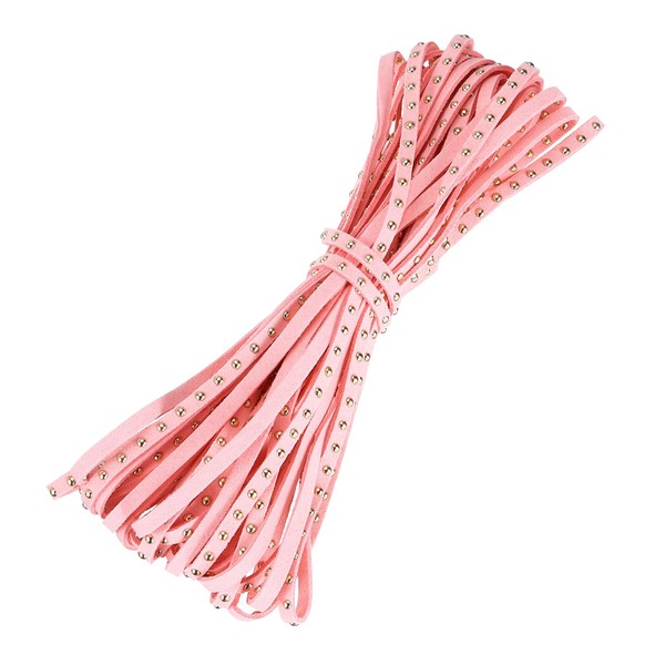 uxcell 10 Yards Faux Leather Suede Cord with Rivet, 5mm
