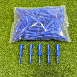 LM sports Plastic Step Down Golf Tees｜Premium Short Golf Castle Tees｜100 Count (Blue 2.7 Inch)