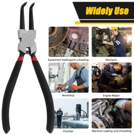 Snap Ring Pliers Set, 4 Pieces 180 mm Circlip Pliers, Internal and External, Pine Automotive Tools with Fabric Bag for Ring Remover and Removal of Hoses