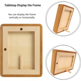 Husteria 12x12 Square Picture Frame in Natural Teak Wood, Solid Wooden Frames matted to 8x8/10x10, Gallery Frames for Wall Mount or Tabletop Display.