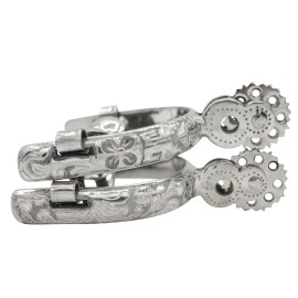 M-Royal Saddles Charro Spurs Espuelas Diseno Greca