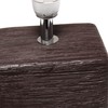 Simple Designs Petite Faux LT2072-BWN Stone Table Lamp with Fabric