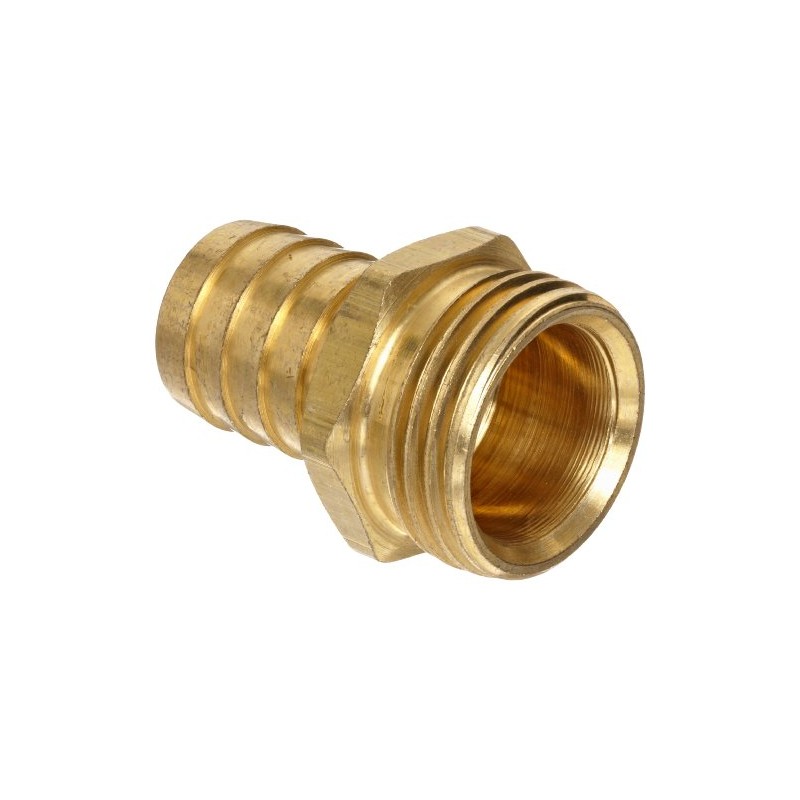 Anderson Metals Brass Garden Hose Fitting, Connector, 1/2" Barb x
