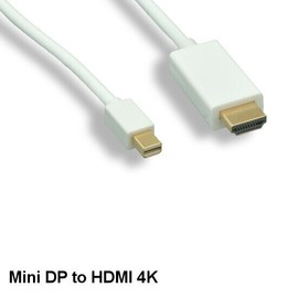 Kentek 15' Mini DisplayPort 1.2a Male to HDMI 1.4b Male Cable 4Kx2K 30Hz UltraHD