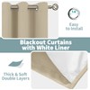 BGment Beige Blackout Curtains 63 Inch Long for Bedroom, Thermal