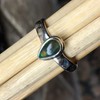 Genuine Chalama Black Opal 925 Solid Sterling Silver Engagement Ring