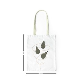 Le Jardin du Lin Bedruckte Einkaufstasche, Tasche, Faltbar, Stofftasche mit Zwei Langen Henkeln, Größe: 34x40 Cm