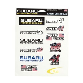 Subaru Motorsports USA Logo Decal Sticker Sheet 12 pcs Set Removable WRX Sti
