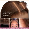 SFD 30Inch Chocolate Brown Glueless Wigs Human Hair Pre Plucked