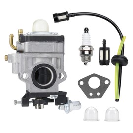 63022 Carburetor Kit for Harbor Freight 52CC 2HP Predator Earth Auger 56257 with Gasket, Primer bulbs, Spark plug and Fuel Line Kit