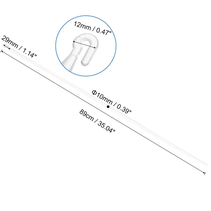 uxcell 35" Blinds Wand Replacement, White Plastic Tilt Wand with