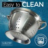 Sabatier Professional Stainless Steel Colander - Heavy-Duty, Durable & Dishwasher-Safe