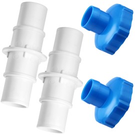 Relaxgiant 4 Pcs Pool Vacuum Hose Adapter Kit, 1-1/4 or 1-1/2 Hose Connector Coupling and 11238 B Adaptor for Swimming Pool Vacuum Cleaner Filter Pump Surface Skimmer Small Strainer