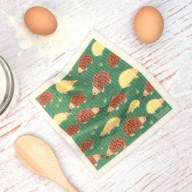 Retro Kitchen Compostable Sponge Cloth - Echidnas, 1 Cloth