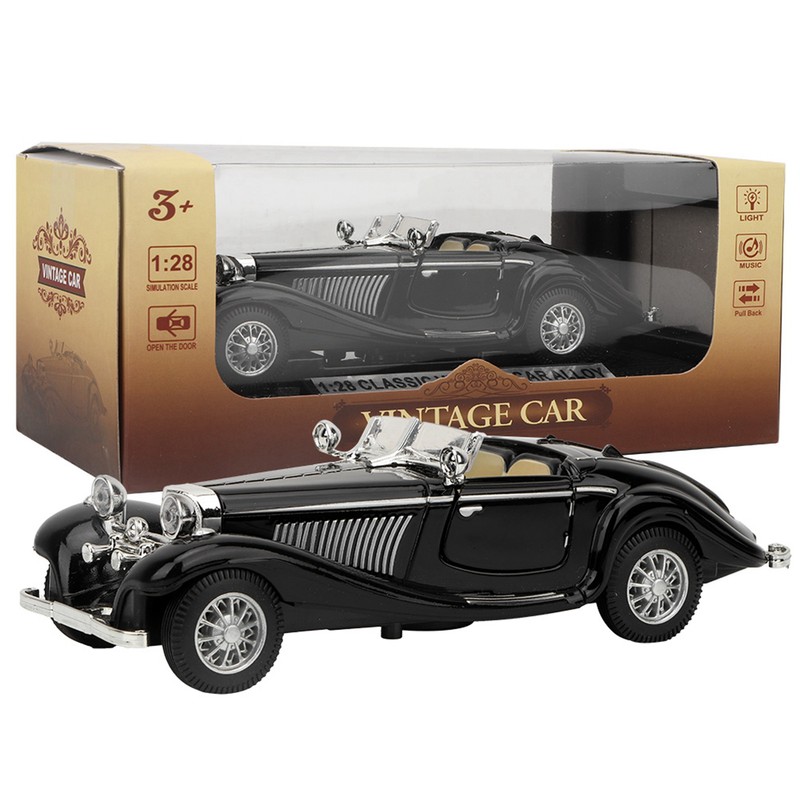 Vintage Child Kid High Simulation Sound Light Pull Back Car