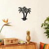 BFORXRO Metal Palm Tree Wall Art Decor, Black, 9.8x11 Inch