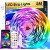 LED Strip 2M Controlled by Bluetooth App or Remote Control
