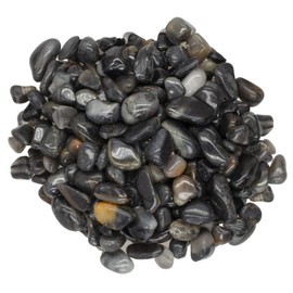 Digging Dolls: 1/2 lb Tumbled Black Onyx Stones from Africa - 0.5" to 0.75" avg. - Polished Rocks for Arts & Crafts, Reiki, Wicca and so Much More! (Size #5)