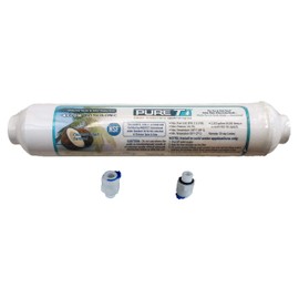 Inline Granulated Activated Carbon Filter 10" with 3/8" Adapters