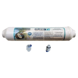 Inline Granulated Activated Carbon Filter 10" with 3/8" Adapters