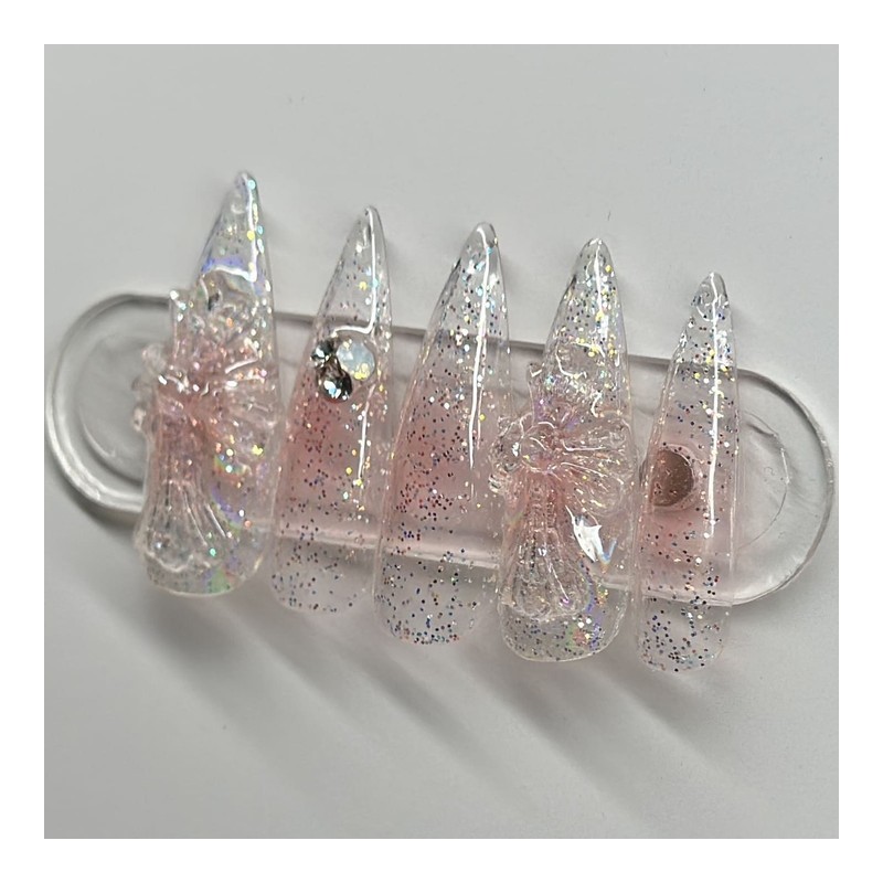 Spotlight Cross Handmade Nail Tips - Almond / 스포트라이트 크로스