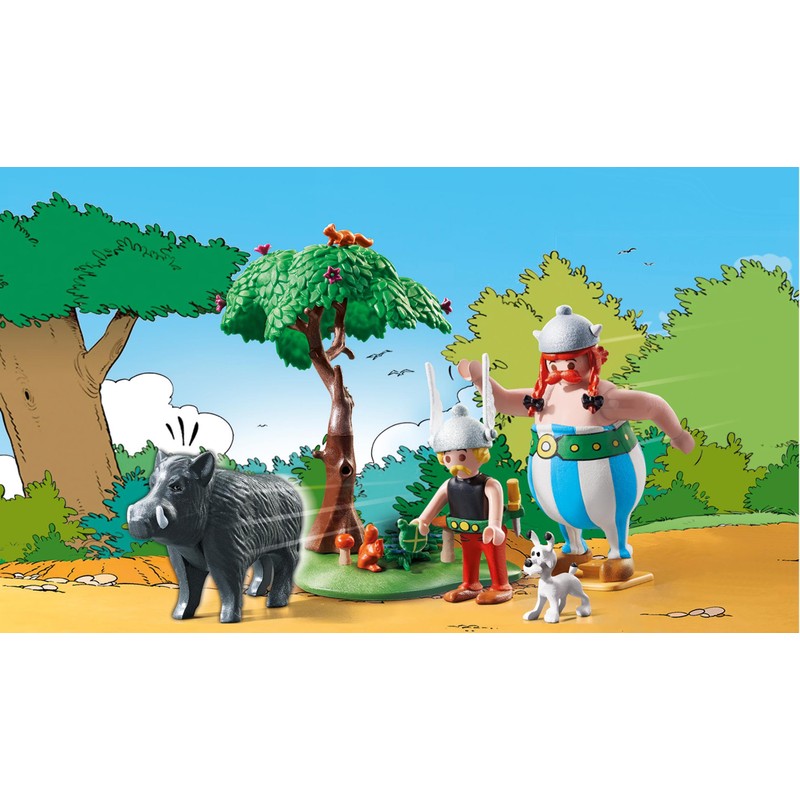 Playmobil Asterix 71160 Wild Boar Hunting with Tilting Tree Toy