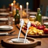 2Pcs Clear 6" Glass Honey Dipper Sticks Stirring Sticks Server