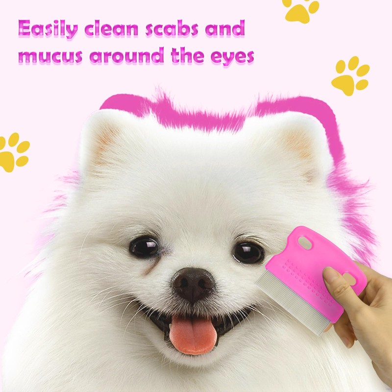 Flea Comb for Cats Dogs, 6 Pack Pet Lice Comb